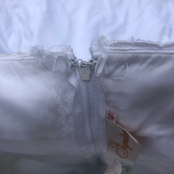 Beautiful Beaded White Wedding Dress - Like New - Picture 14 of 16